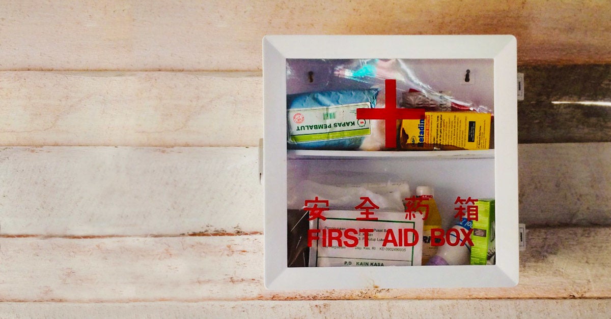 necessary medicines first aid box