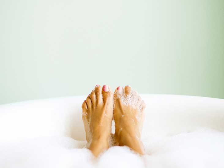 feet in tub