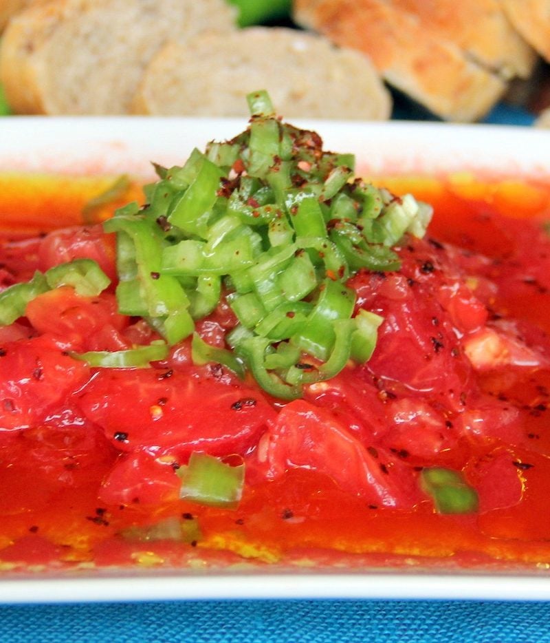 Olive Oil Dip Recipe with Tomato