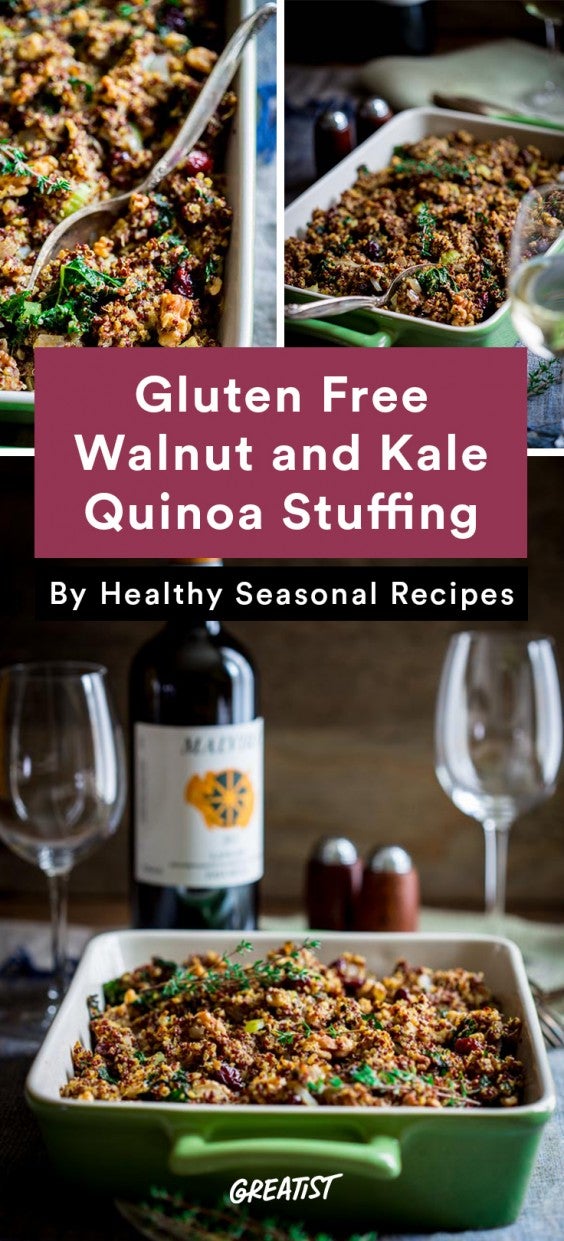 gluten free thanksgiving: Walnut and Kale Quinoa Stuffing