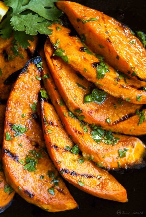 grilled sweet potatoes