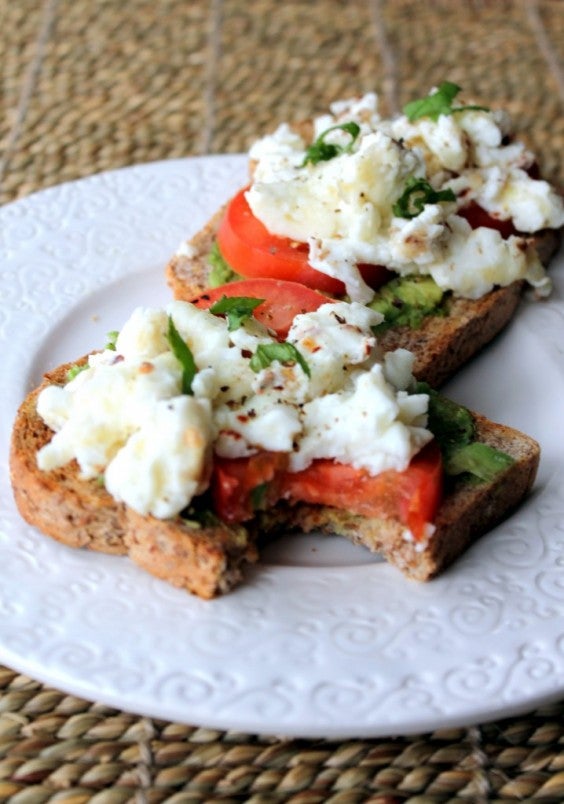 12. Open-Faced Power Breakfast Sandwich With Egg Whites, Avocado, and Tomato