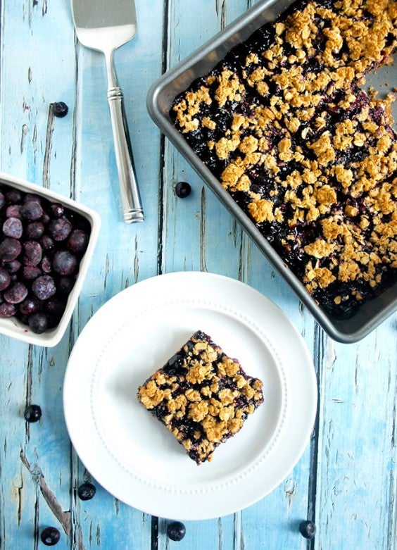 vegan blueberry oat bars