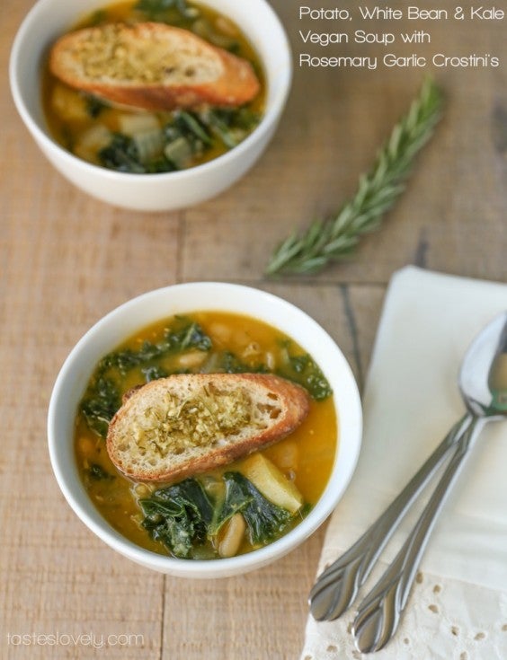 16. Potato, White Bean, and Kale Vegan Soup