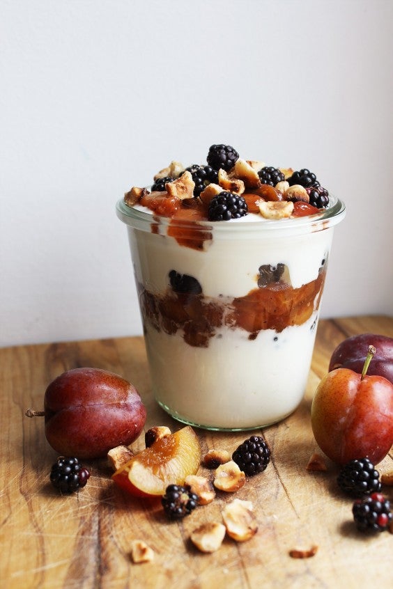 breakfast parfait plum