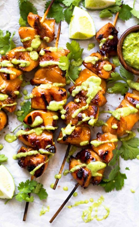 grilled chicken skewers