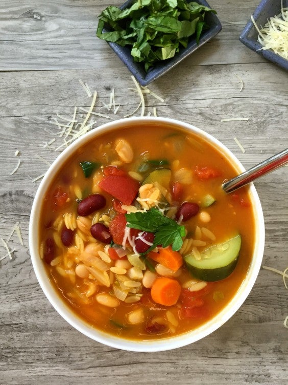 One Pot Meals: Orzo Minestrone Soup