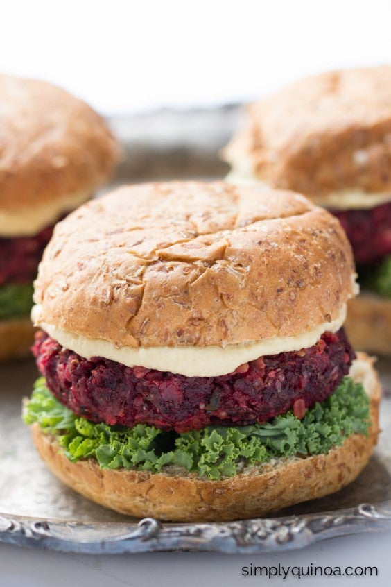 Beet Quinoa Veggie Burgers Recipe