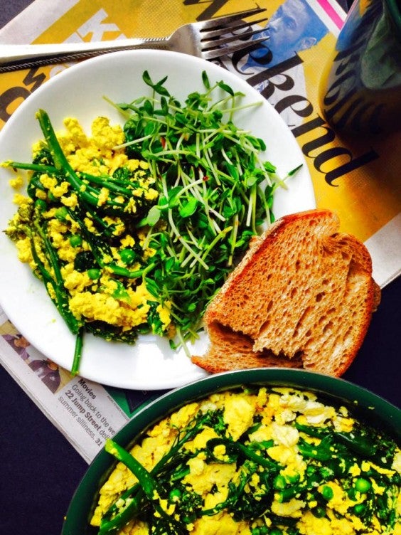 Greens Recipe: Tofu Scramble With Spring Greens