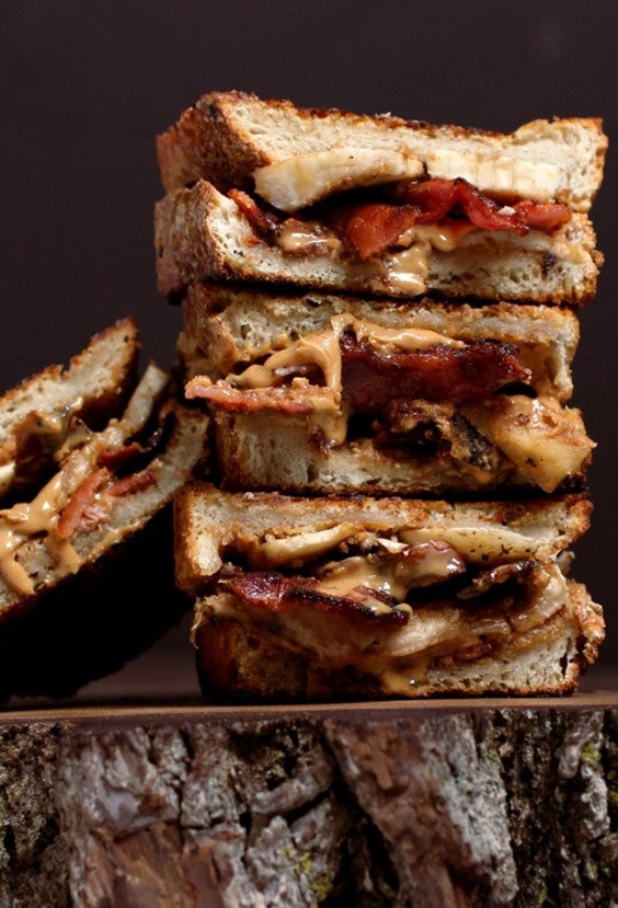 peanut butter bacon and banana sandwich