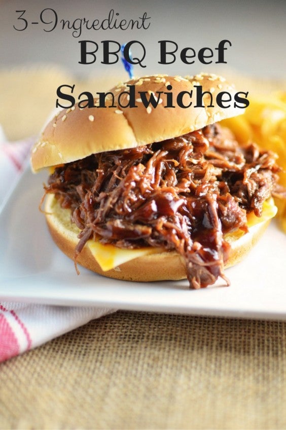 2. 3-Ingredient BBQ Beef Sandwich