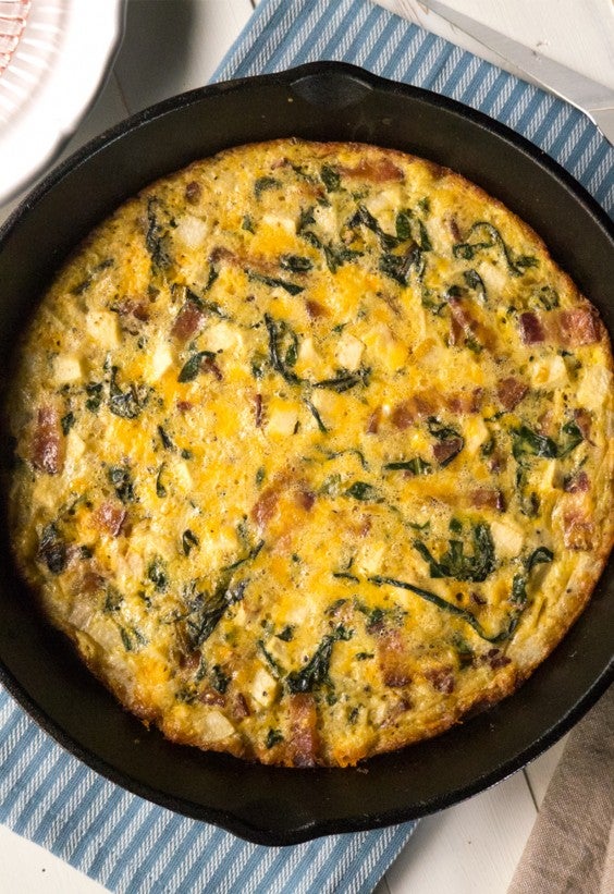 One Pot Meals: Apple, Bacon, Cheddar Frittata