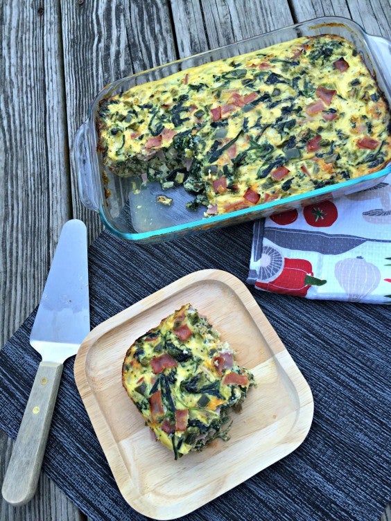 Greens Recipe: Ham and Vegetable Breakfast Casserole