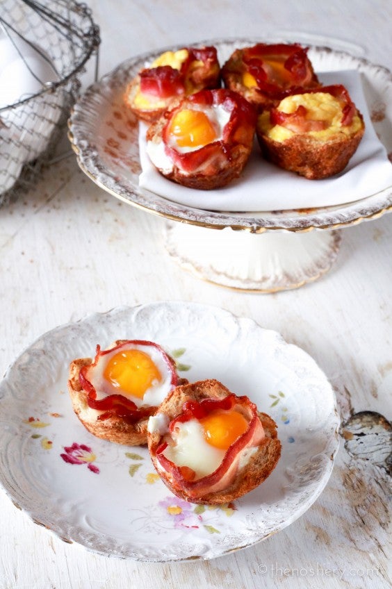 Bacon + Egg Toast Cups