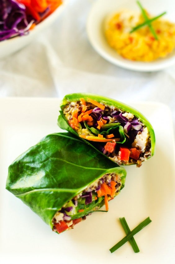 Greens Recipe: Chicken Quinoa Collard Wraps
