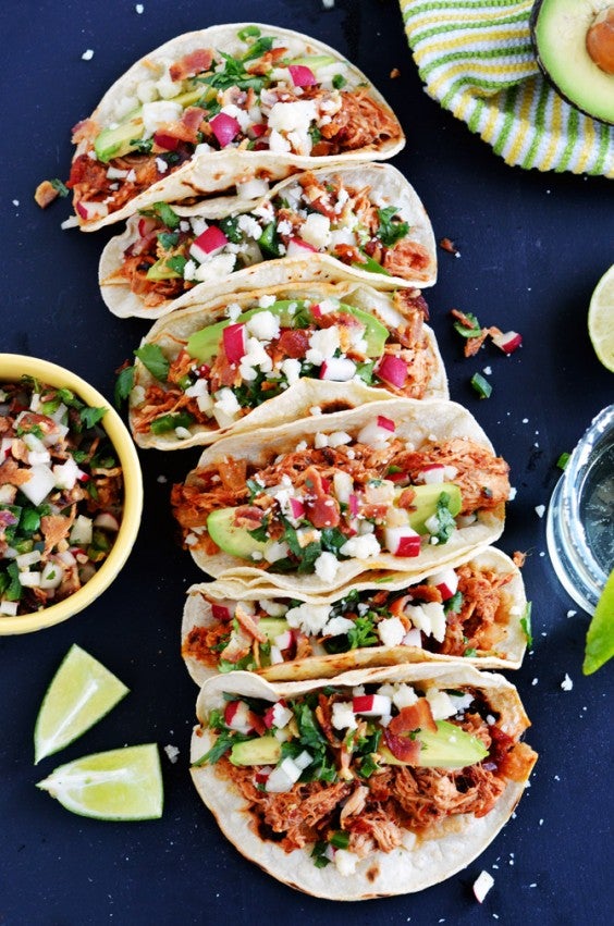 7. Chicken Tinga Tacos With Bacon Pico De Gallo