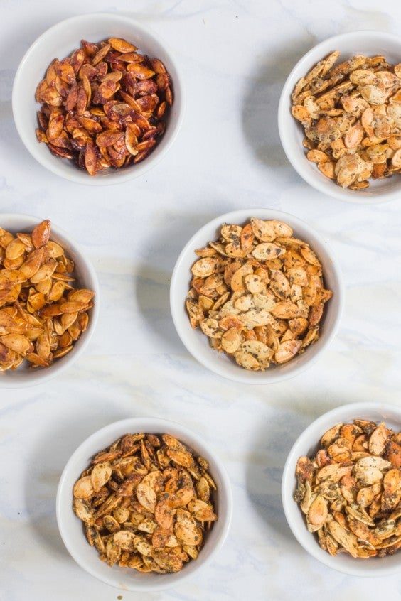 8. Roasted Pumpkin Seeds (6 Ways)