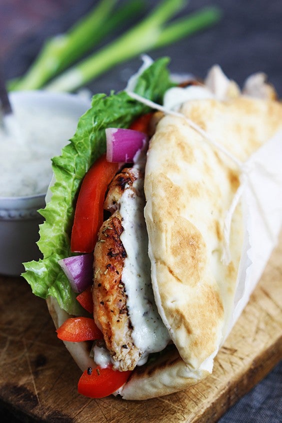 Dinner Recipes: Easy Chicken Gyros With Tzatziki Sauce