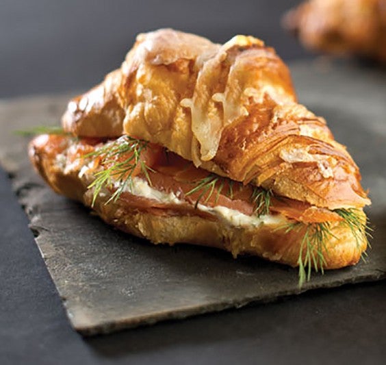 9. Smoked Salmon Sandwich on a Croissant