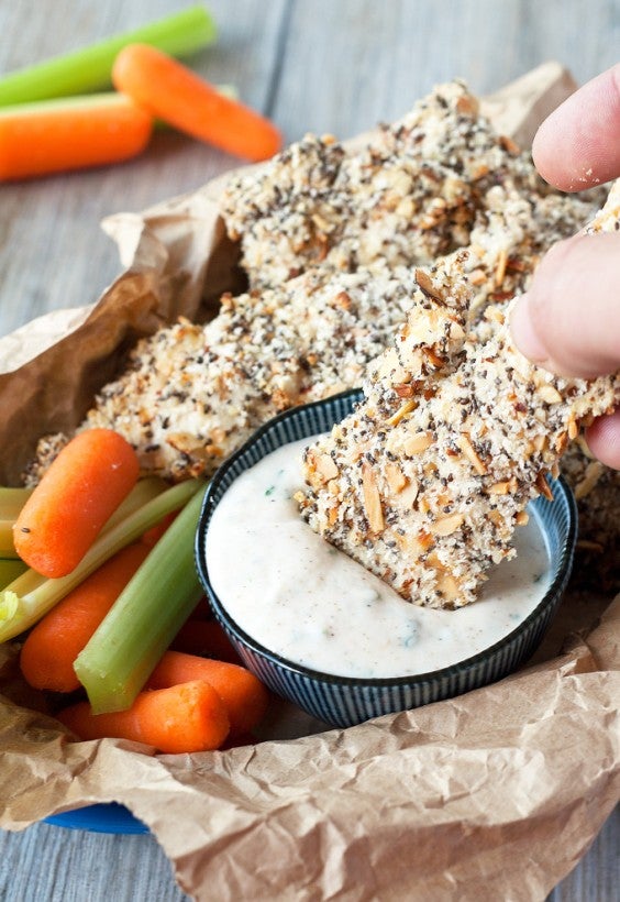 19. Toasted Almond and Chia Seed Chicken Fingers