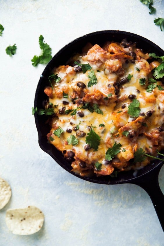 12. Butternut Squash and Black Bean Enchilada Skillet