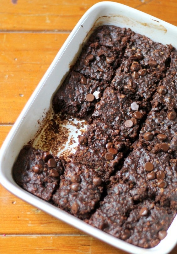 24. Flourless Zucchini Oat Chocolate Chip Brownies