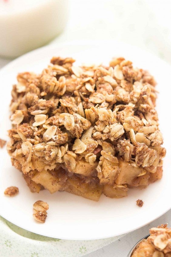 12. Healthy Chai Spice Apple Crumble