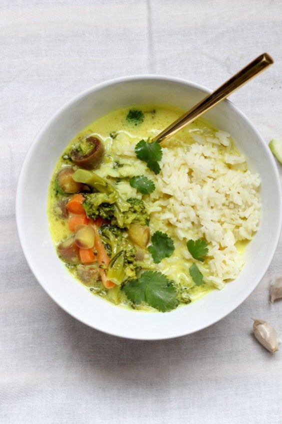 7. Vegan Turmeric and Coconut Milk Vegetable Bowl