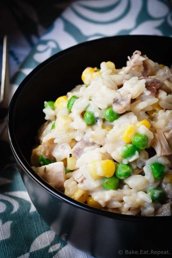 14. Creamy One-Pot Turkey and Rice