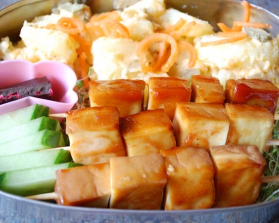 Baked Tofu and Potato Salad