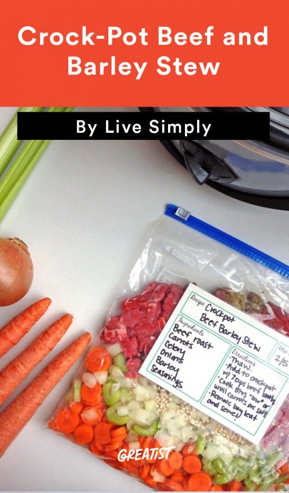 1. Freezer to Crock-Pot Beef Stew