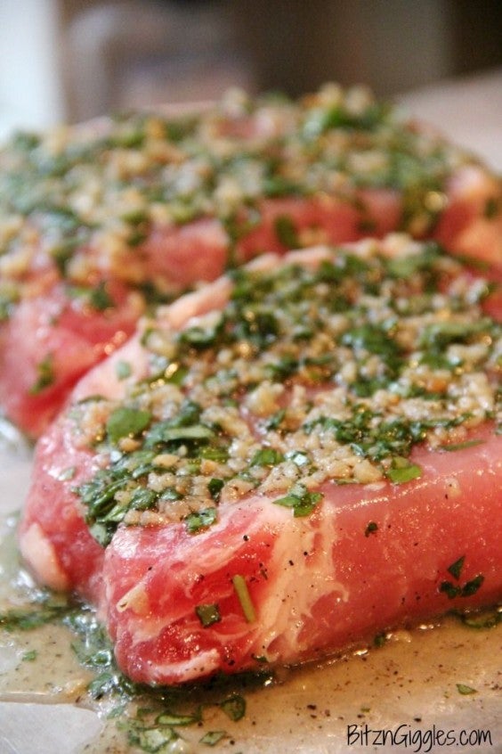 6. Lemon Basil Grilled Pork Chops