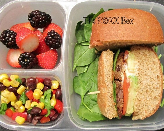Black Bean and Quinoa Burger Bento