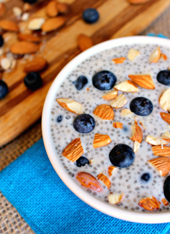 Blueberry Almond Chia Seed pudding