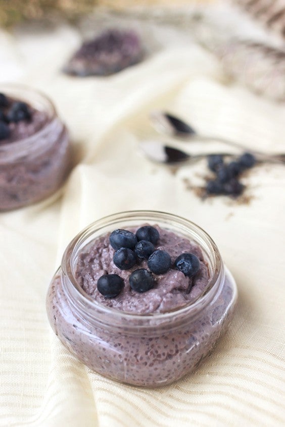 Blueberry Lavender Chia Seed Pudding