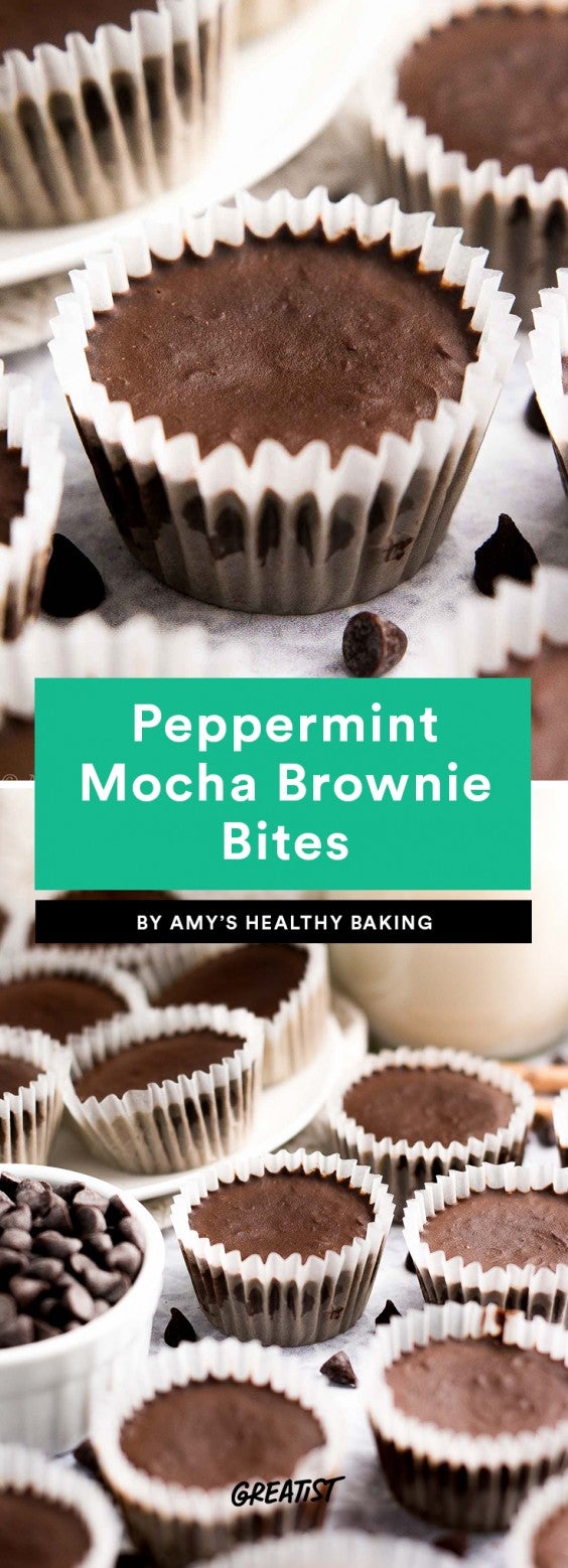Peppermint Mocha Brownie Bites