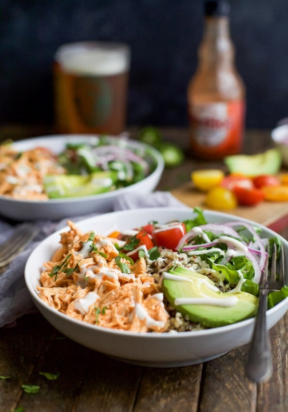 1. Buffalo Chicken Quinoa Bowls