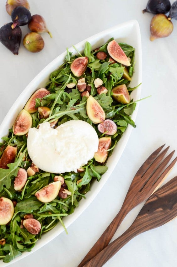 7. Fresh Fig and Burrata Salad With Toasted Hazelnuts