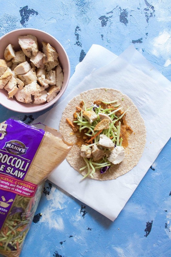 6. Spicy Peanut Chicken Wrap