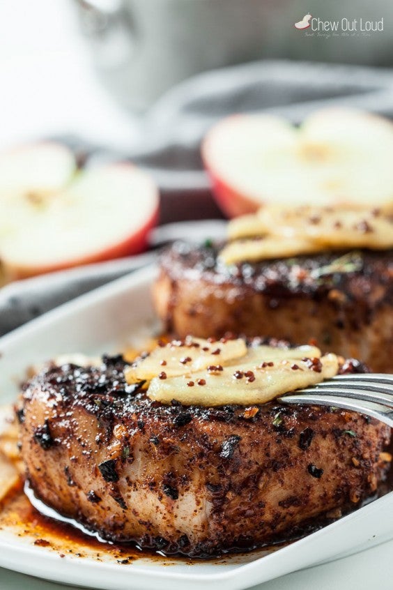 14. Saucy Maple Apple Pork Chops