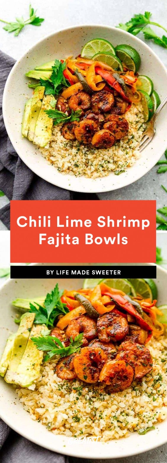 2. Chili Lime Shrimp Fajita Bowls