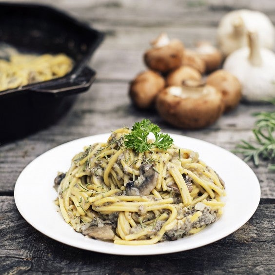 16. Chia One-Pot Creamy Mushroom Pasta
