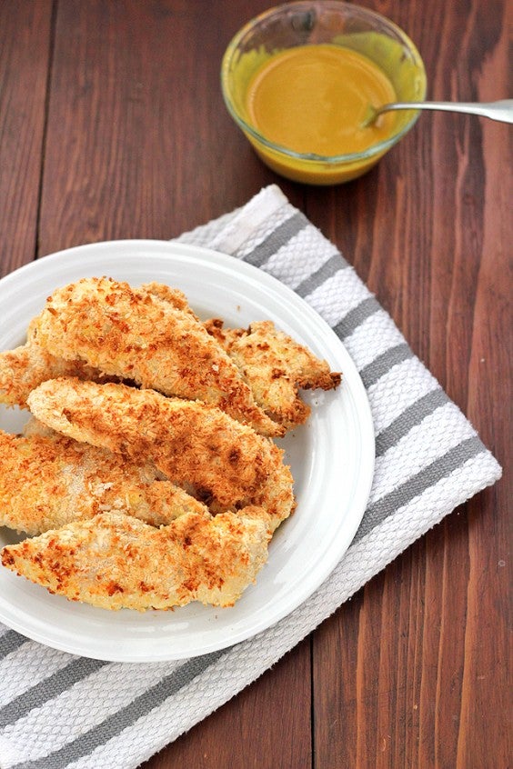 Paleo Snacks: Coconut Crusted Chicken Strips