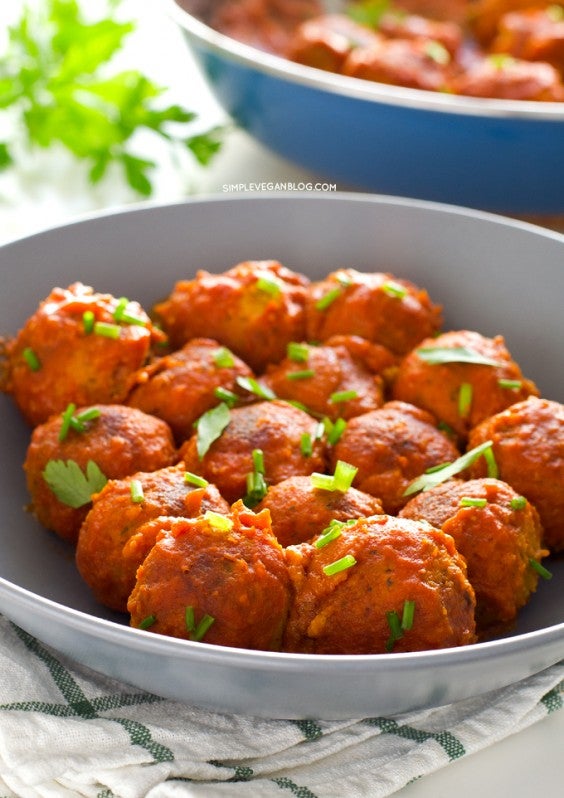 Coconut Curry Tempeh Veggie Meatballs