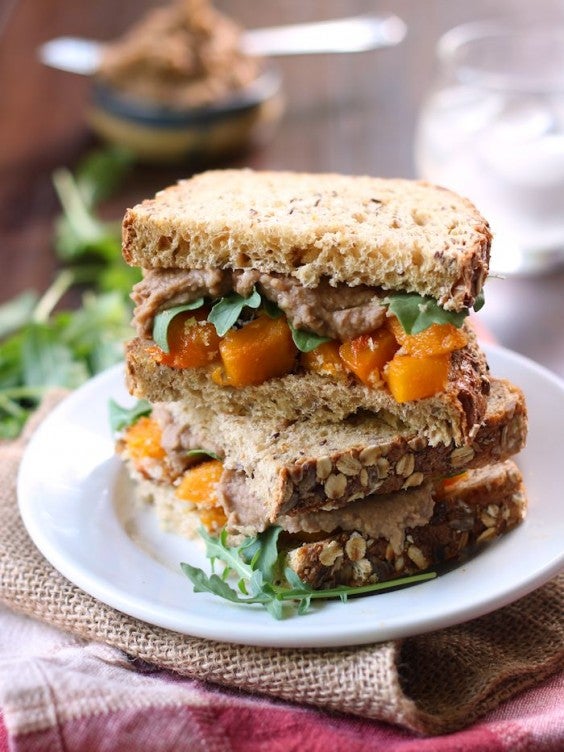 15. Roasted Butternut Squash Sandwiches With Balsamic White Bean Spread