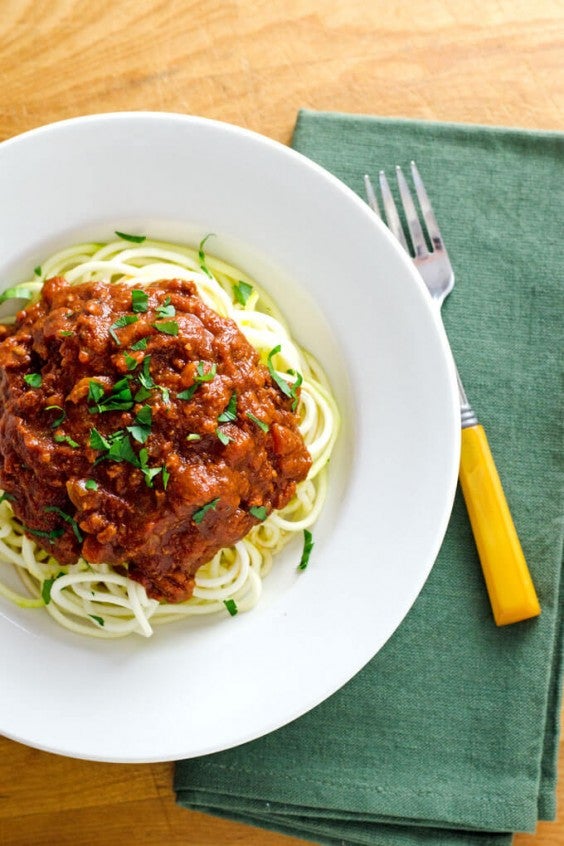 10. Crock-Pot Turkey Bolognese Sauce With Zucchini Noodles