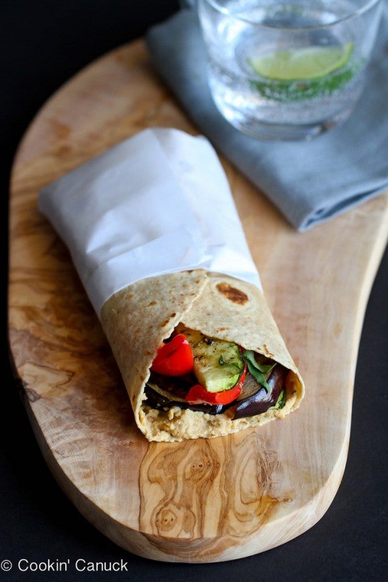 12. Grilled Vegetable Wrap With Hummus