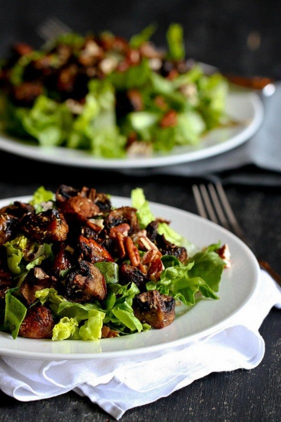 12. Roasted Mushroom and Romaine Salad