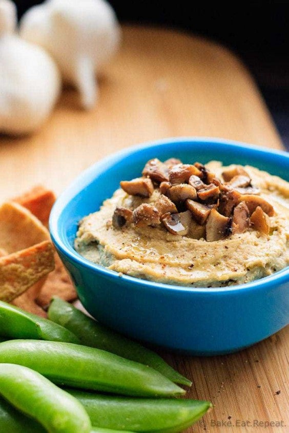 6. Mushroom and Roasted Garlic Hummus