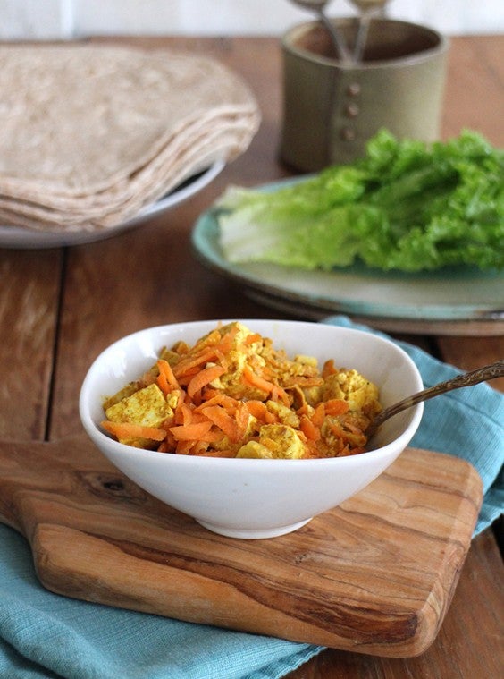 Tofu Recipes: Curried Tofu Scramble With Spinach
